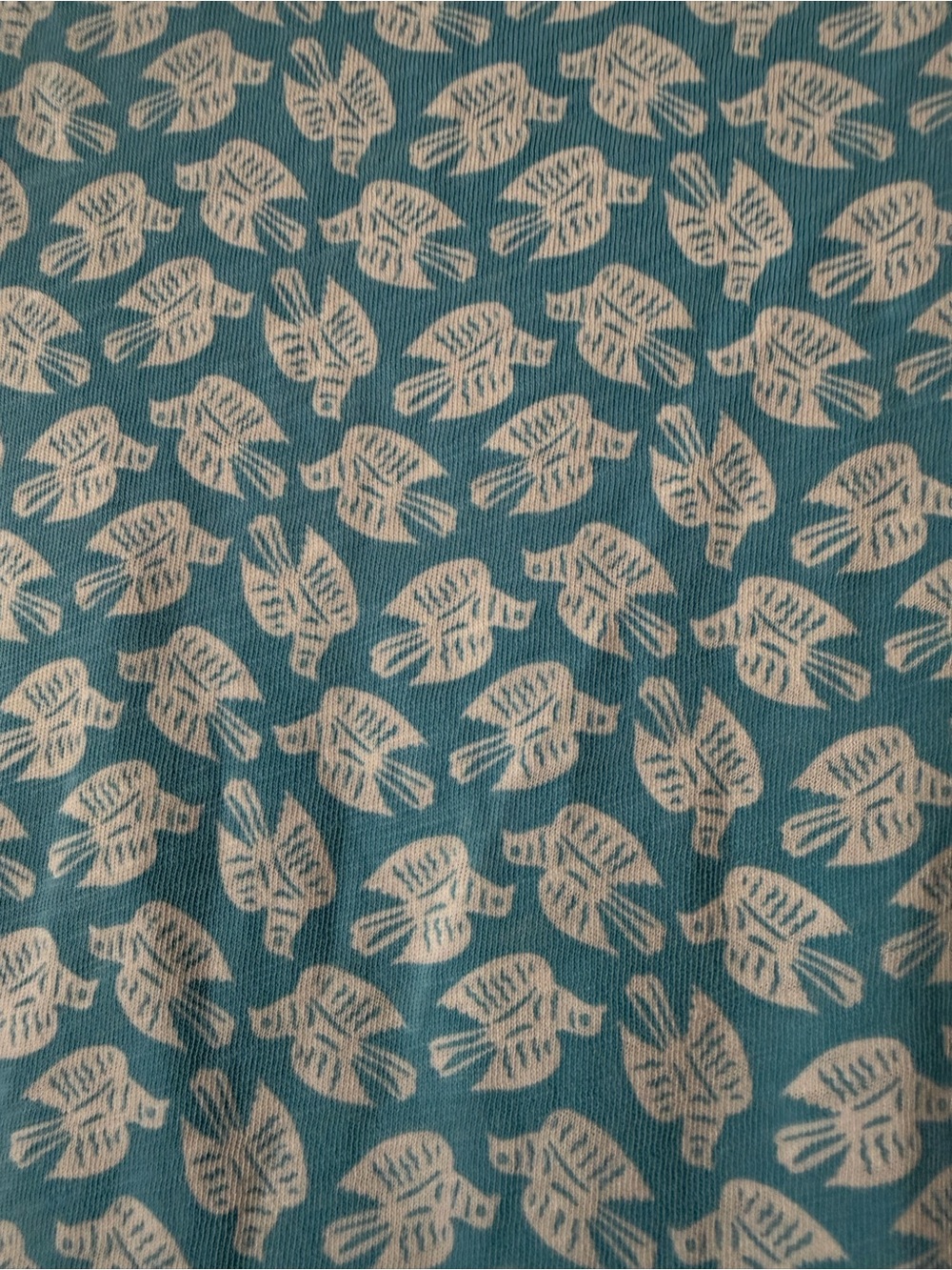 Boden Blue and White Bird Dress stretchy knit dress, casual and fun - Picture 5 of 9
